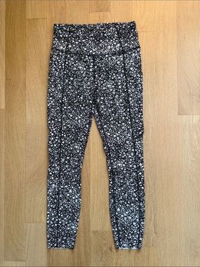 lululemon athletica Black and White Floral High-Rise Leggings
